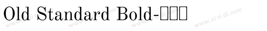 Old Standard Bold字体转换